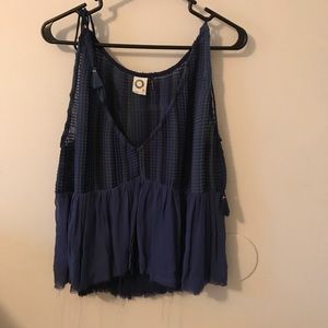 Navy Anthropologie tank